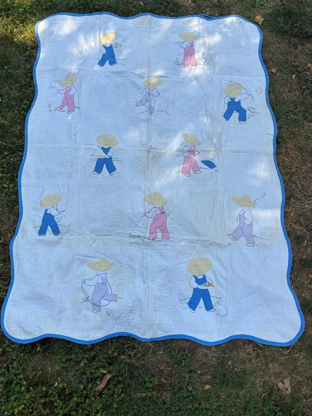 Antique quilt overall Sam